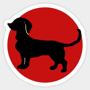 Dachshund Dog Silhouette Sticker